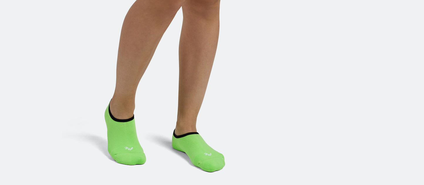 Heritage No Show Sock | Neon Green