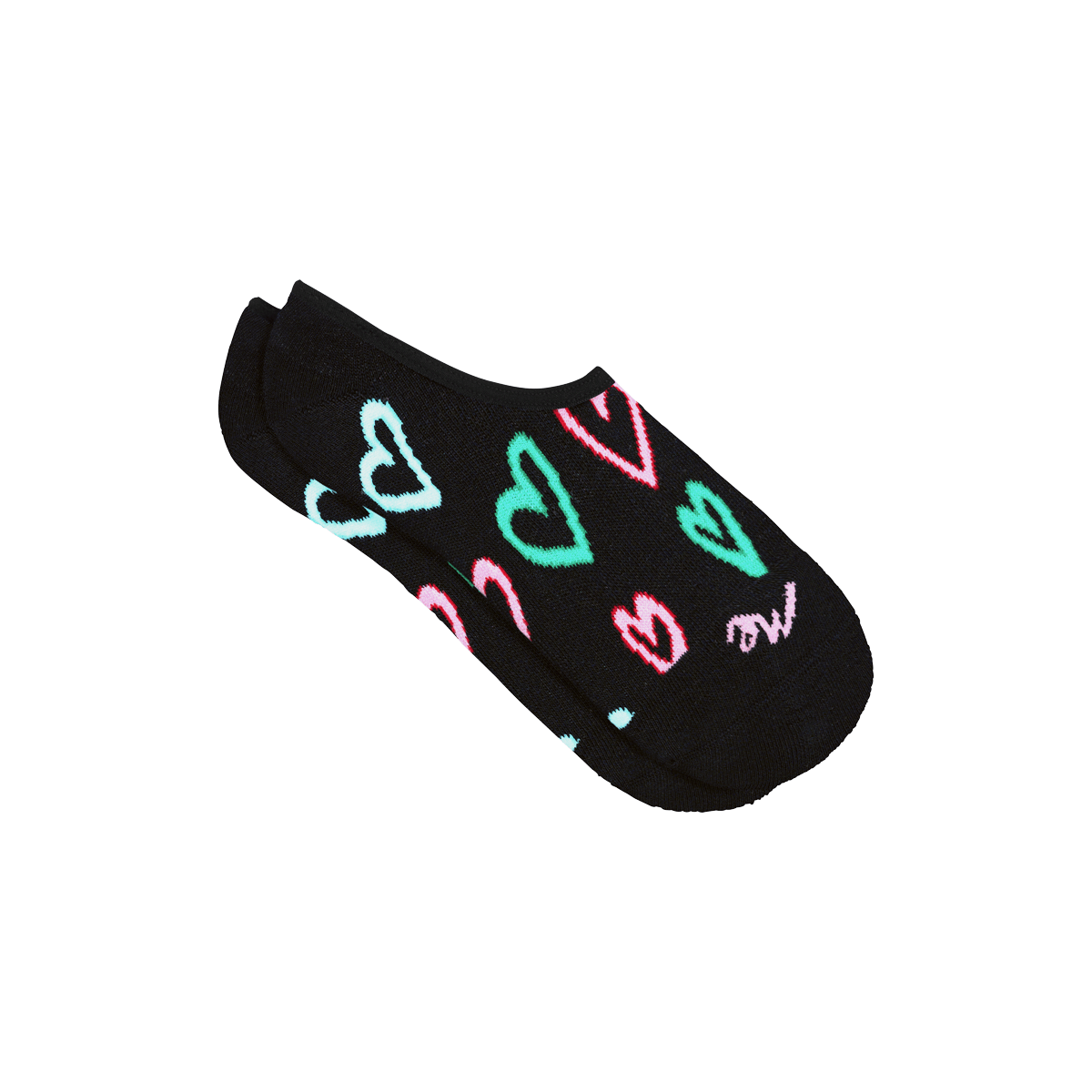 Heritage No Show Sock | Electric Hearts