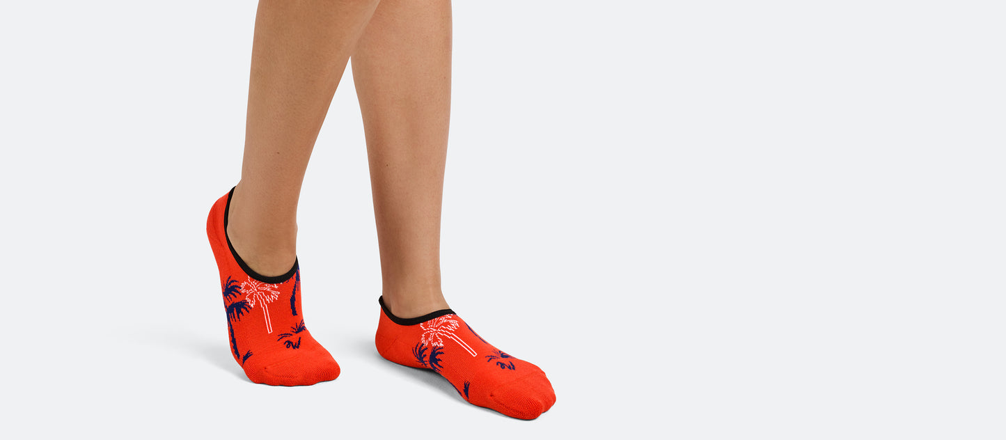 Heritage No Show Sock | Nautical Palms