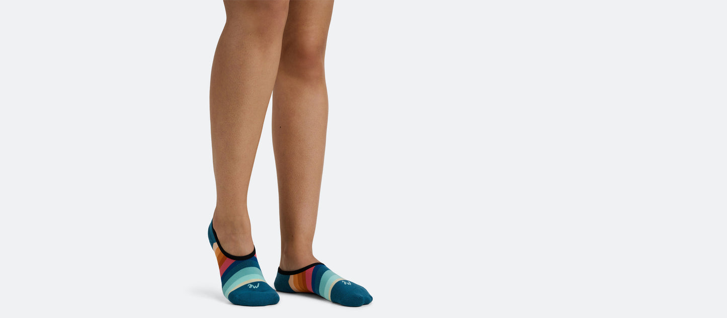 Heritage No Show Sock | Pool Stripes