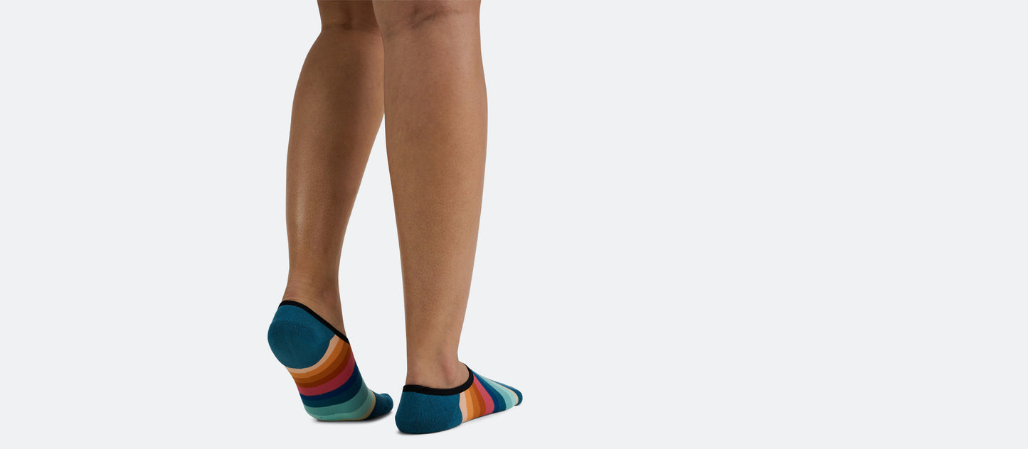 Heritage No Show Sock | Pool Stripes