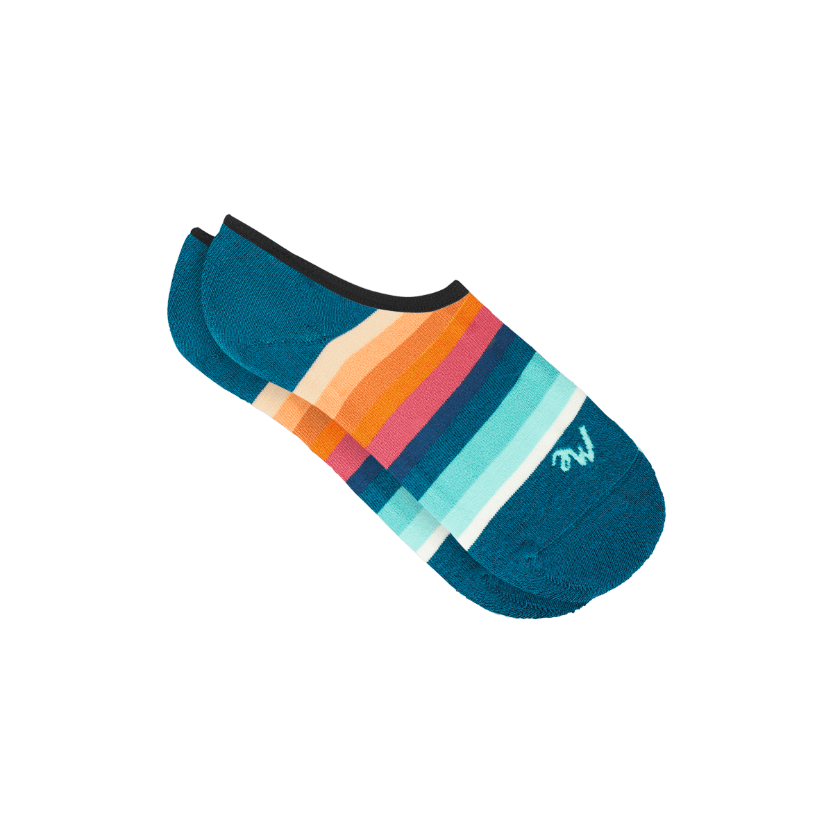 Heritage No Show Sock | Pool Stripes