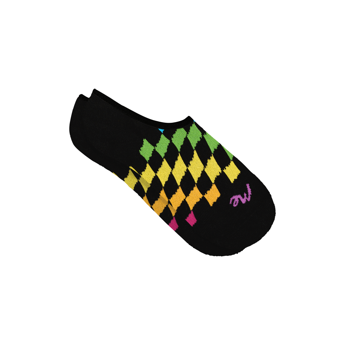 Heritage No Show Sock | Rainbow Check