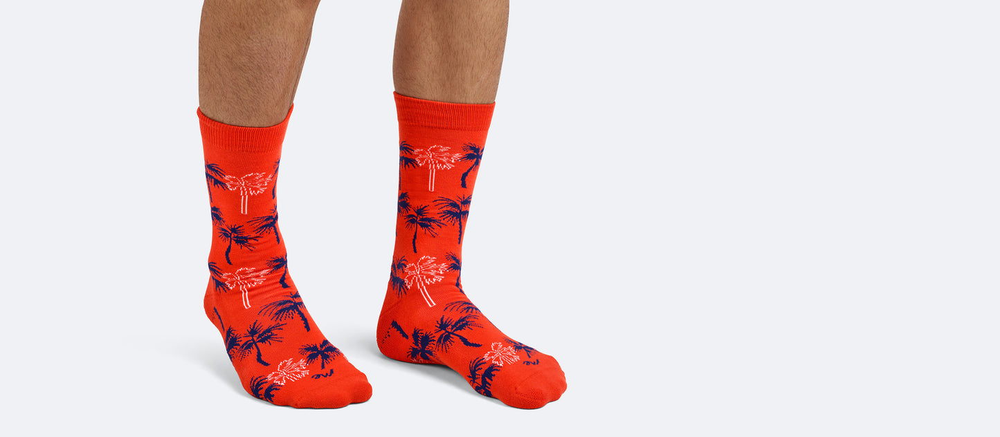 Heritage Crew Sock | Nautical Palms