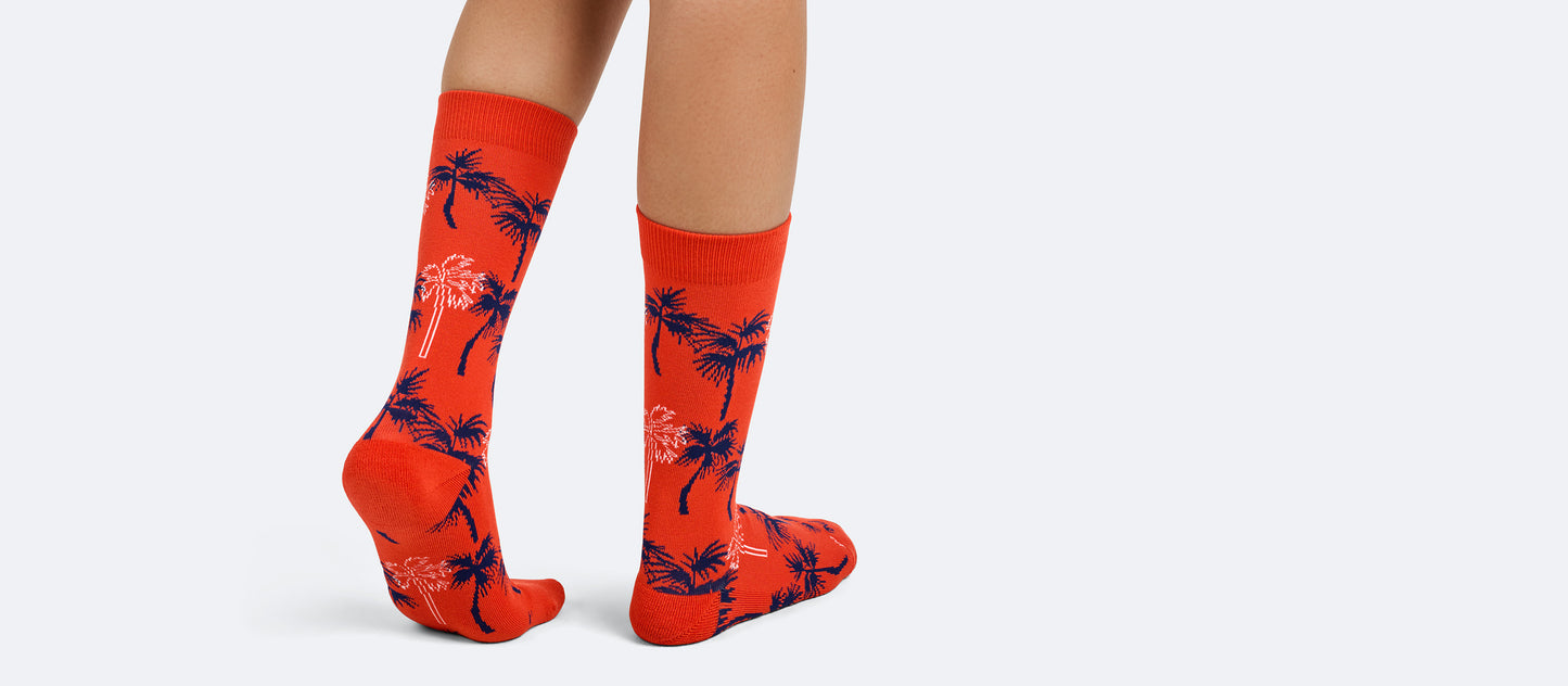 Heritage Crew Sock | Nautical Palms