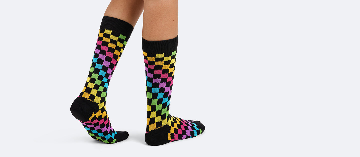 Heritage Crew Sock | Rainbow Check