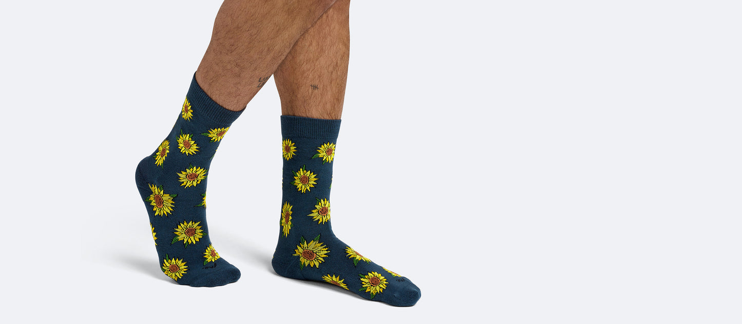 Heritage Crew Sock | Here Comes The Sunflowers