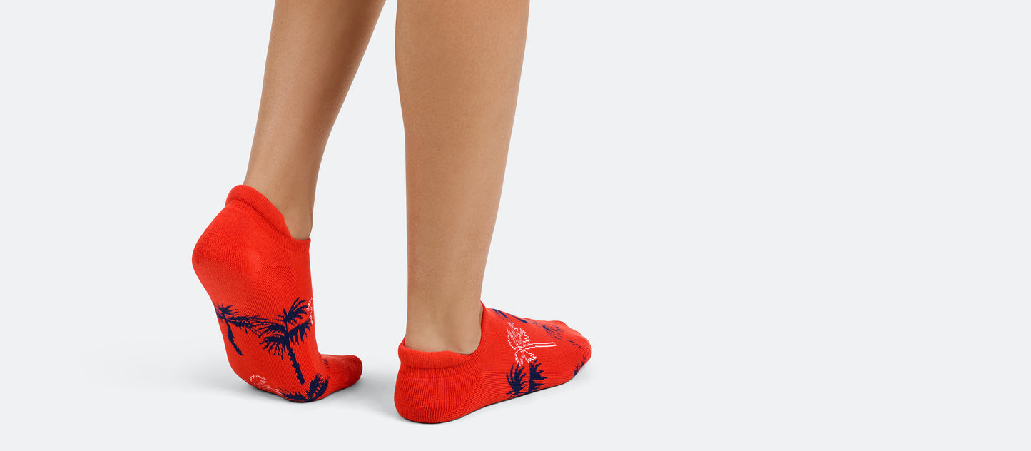 Heritage Ankle Sock | Nautical Palms