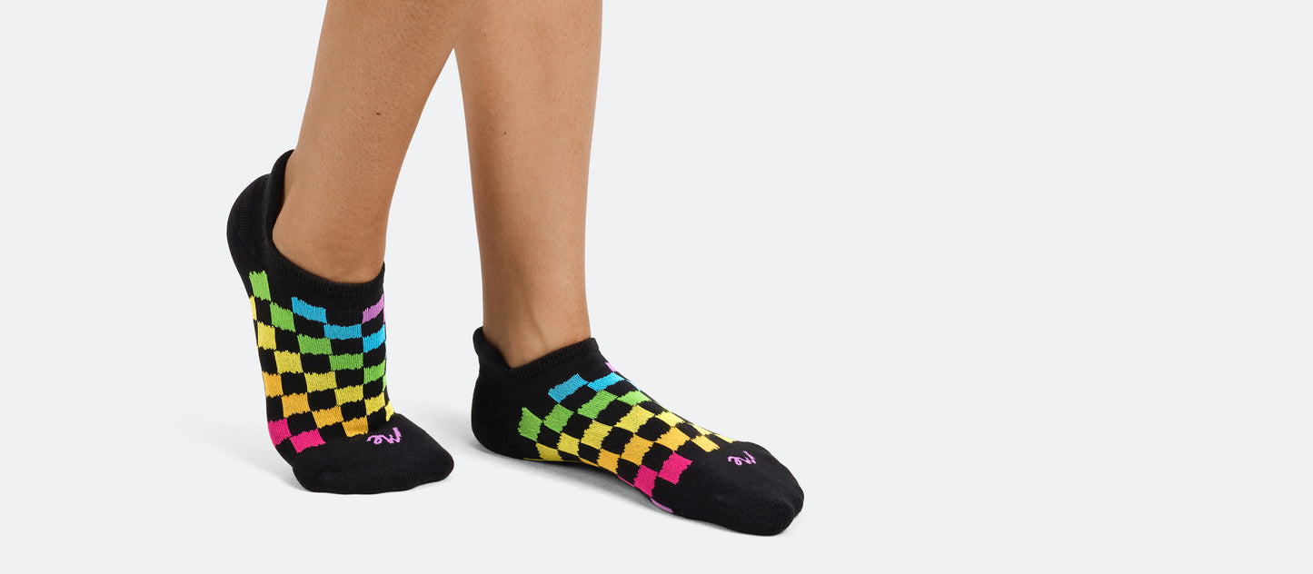 Heritage Ankle Sock | Rainbow Check