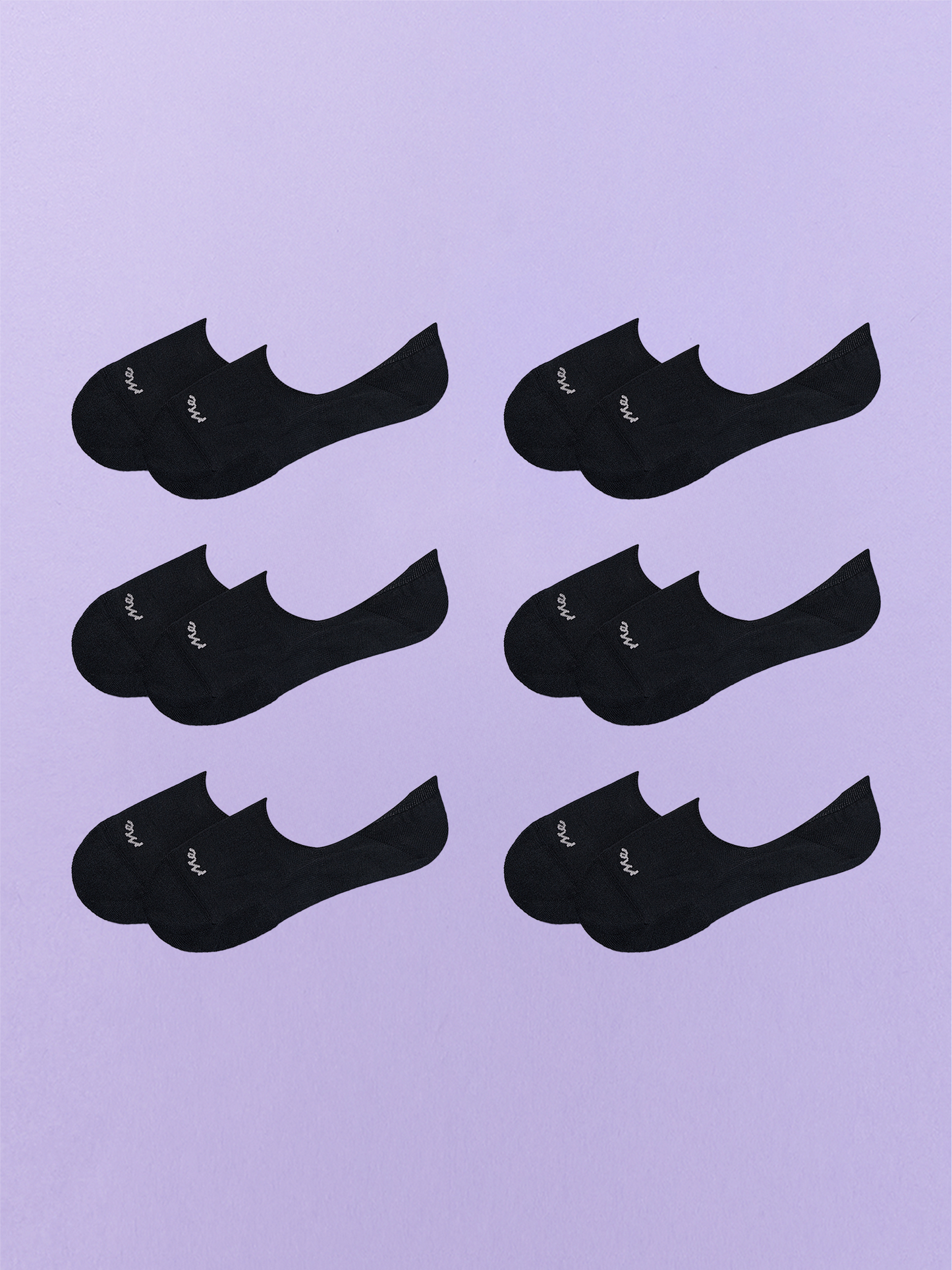 Essential No Show Sock 6-Pack | Black Pack