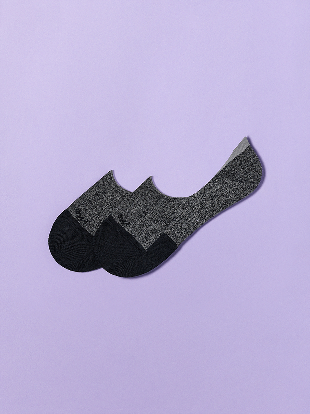 Essential No Show Sock | Grey Stripe