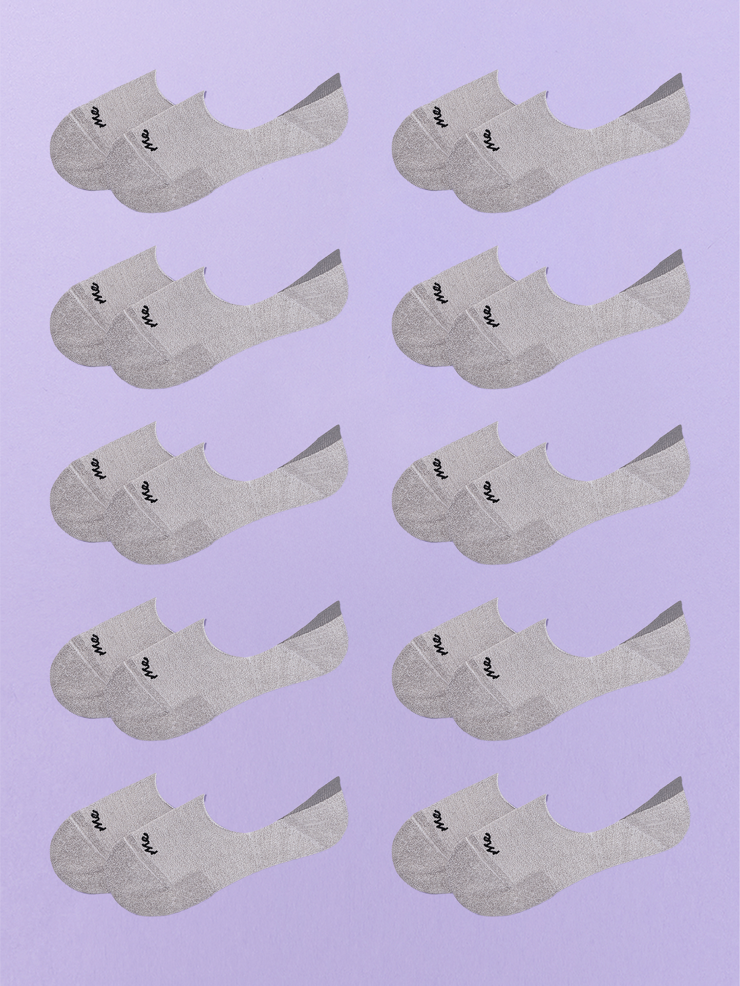 Essential No Show Sock 10-Pack | Heather Grey Pack