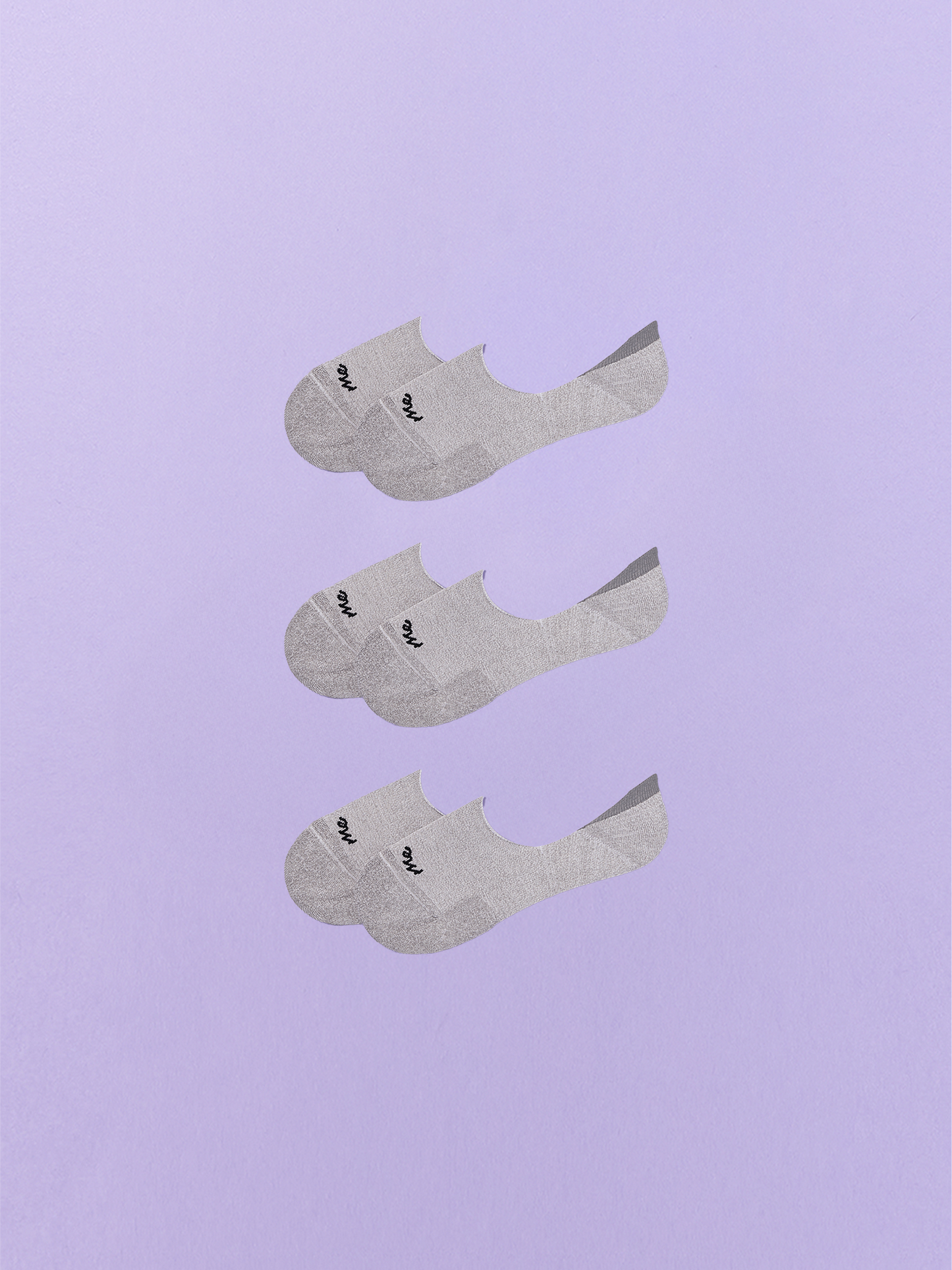 Essential No Show Sock 3-Pack | Heather Grey Pack