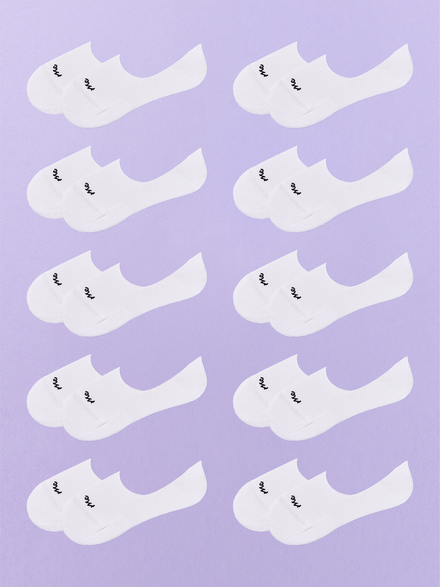 Essential No Show Sock 10-Pack | White Pack