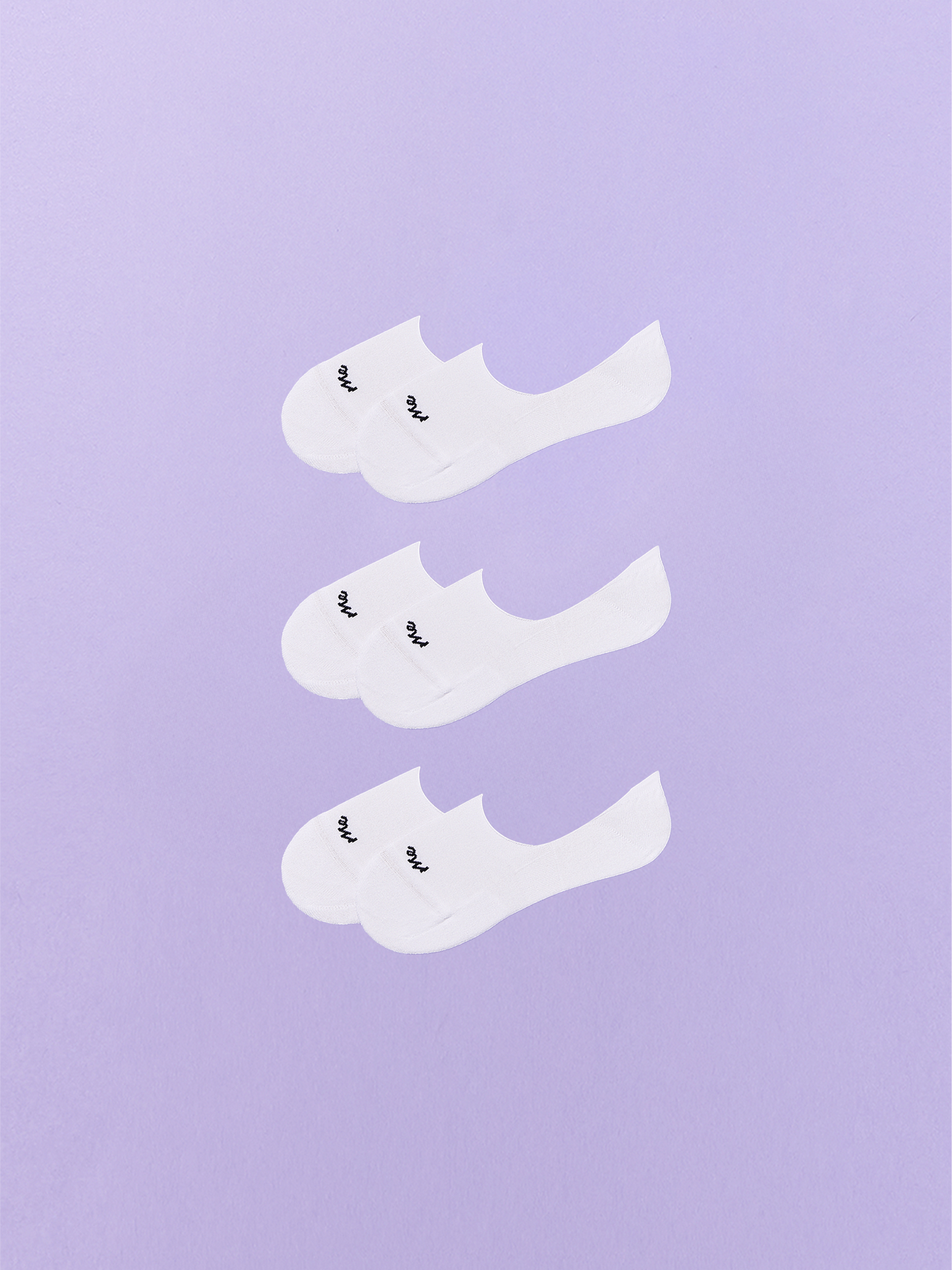 Essential No Show Sock 3-Pack | White Pack