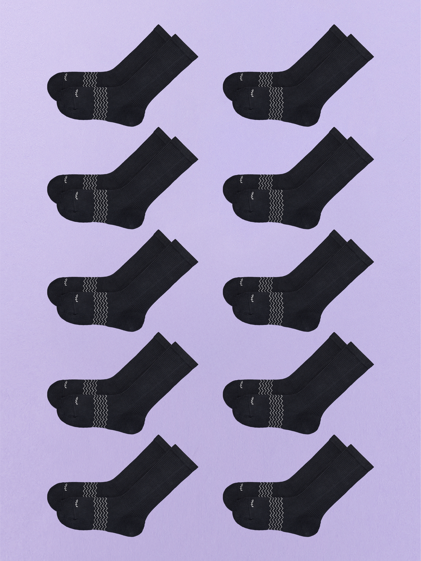 Essential Crew Sock 10-Pack | Black Pack
