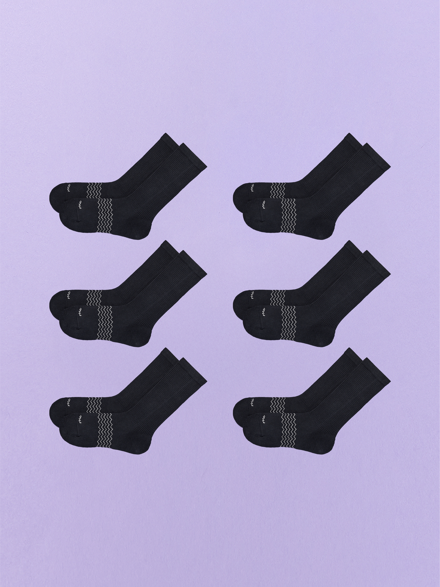 Essential Crew Sock 6-Pack | Black Pack