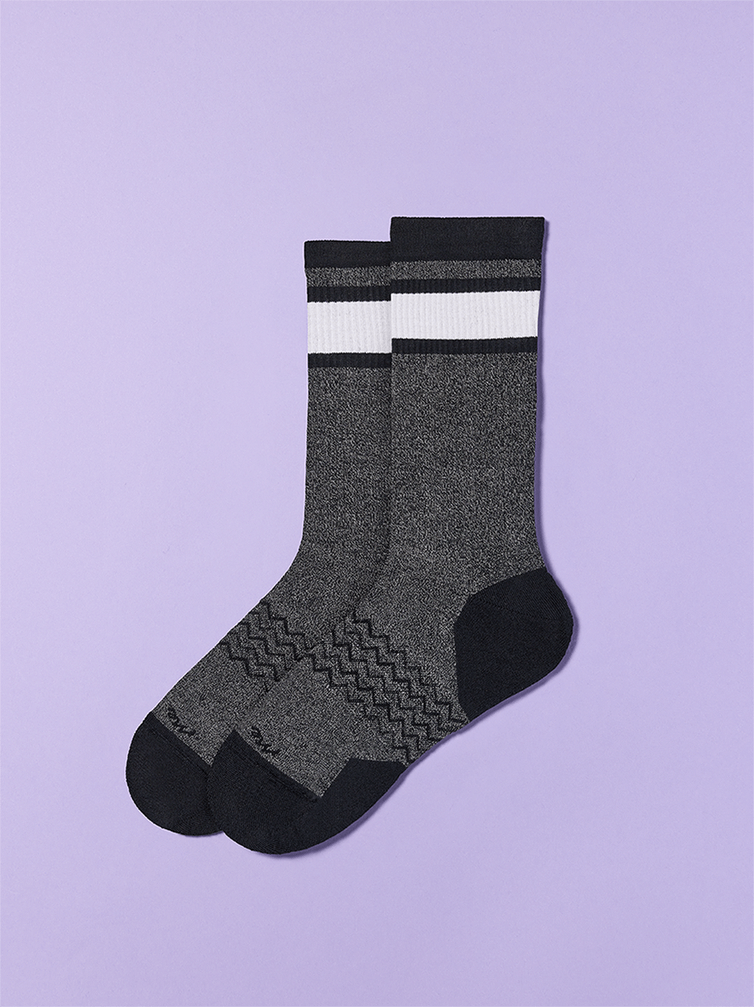 Essential Crew Sock | Grey Stripe