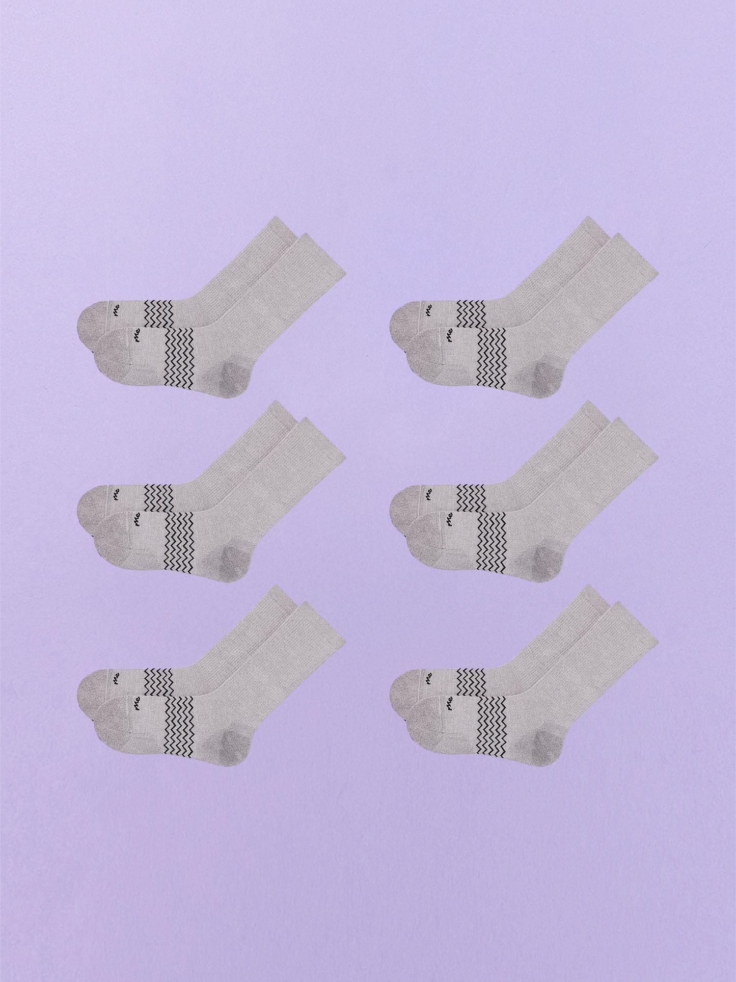 Essential Crew Sock 6-Pack | Heather Grey Pack