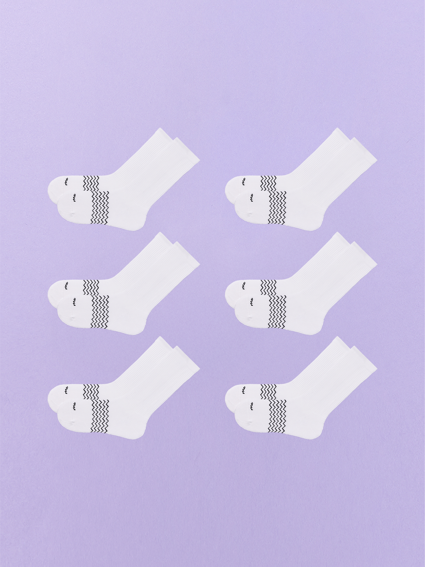 Essential Crew Sock 6-Pack | White Pack