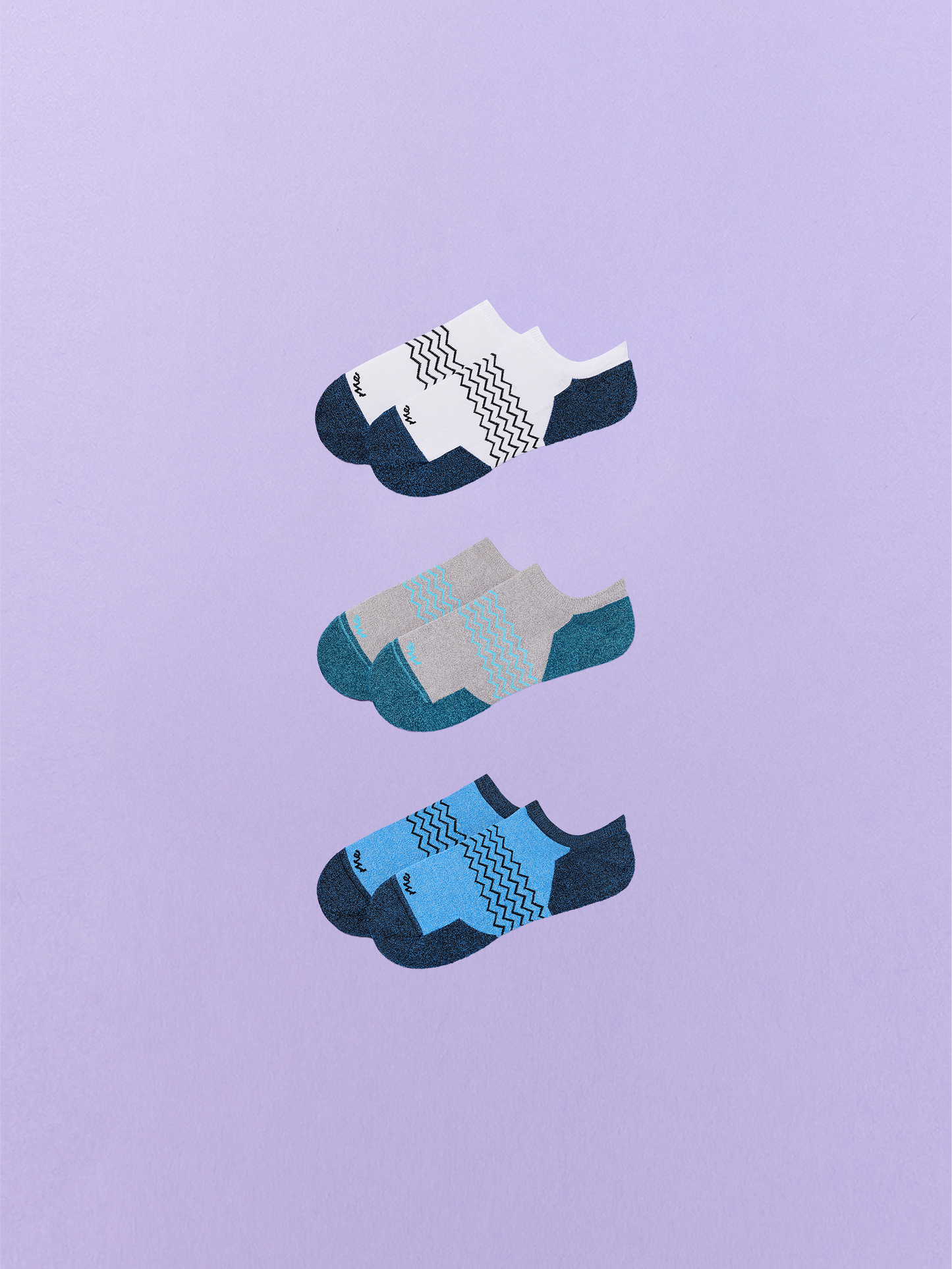 Essential Ankle Sock 3-Pack | Mixed Blues Pack