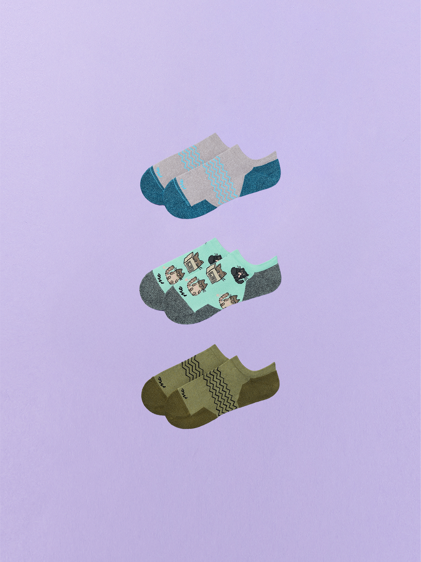 Essential Ankle Sock 3-Pack | Cats Being Cats Pack