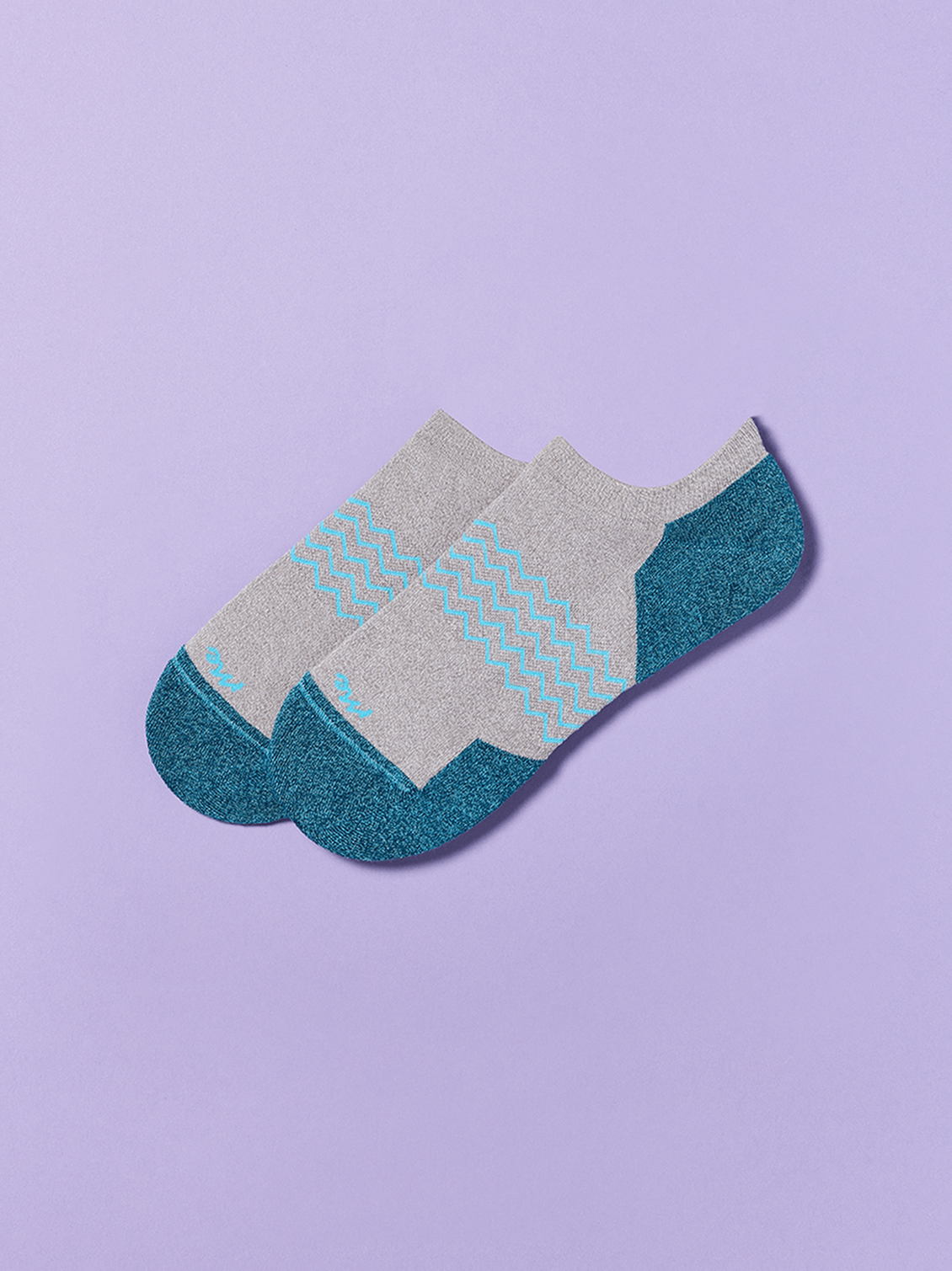Essential Ankle Sock | Heather Grey/Turquoise
