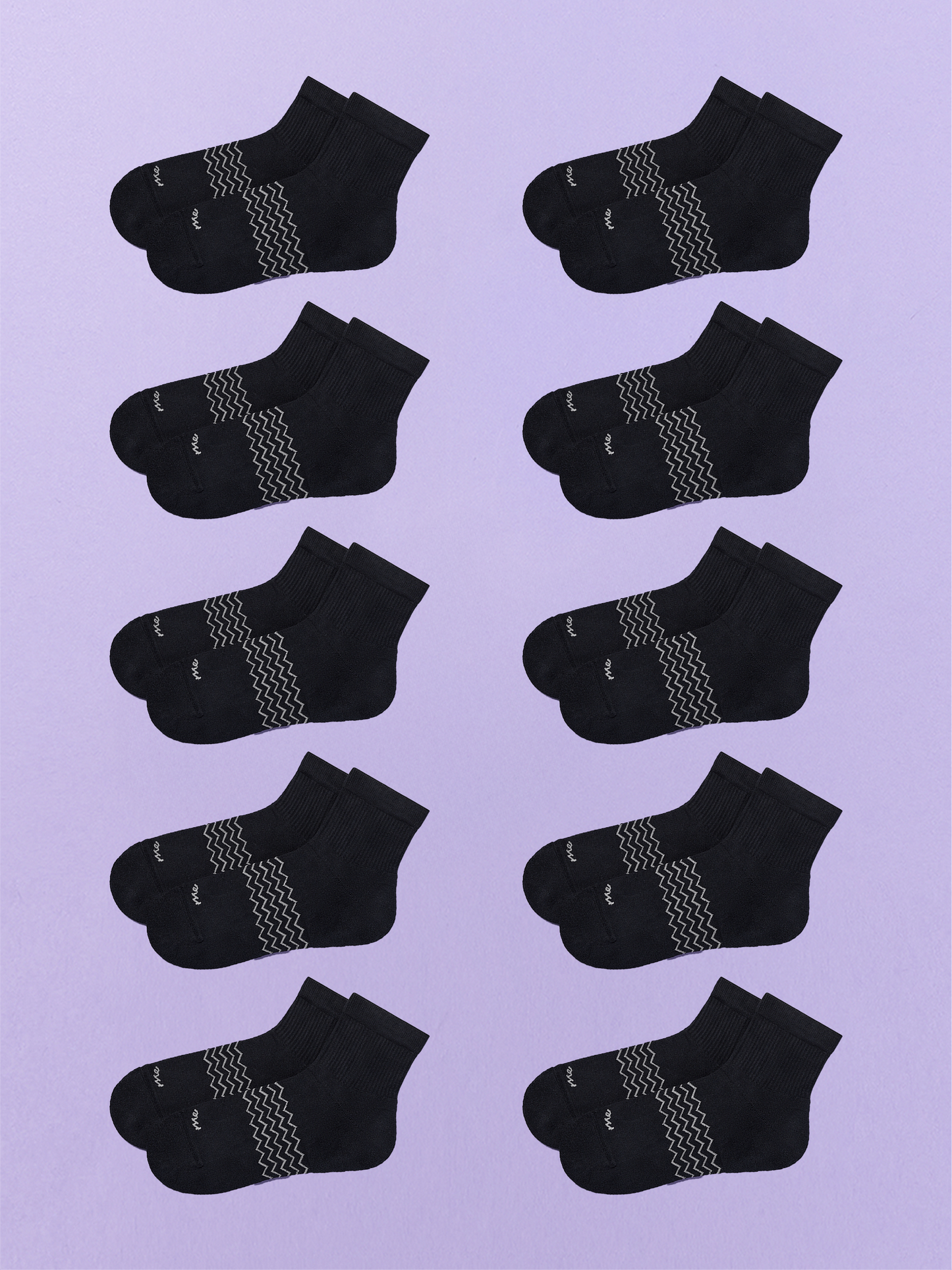 Essential Quarter Sock 10-Pack | Black Pack