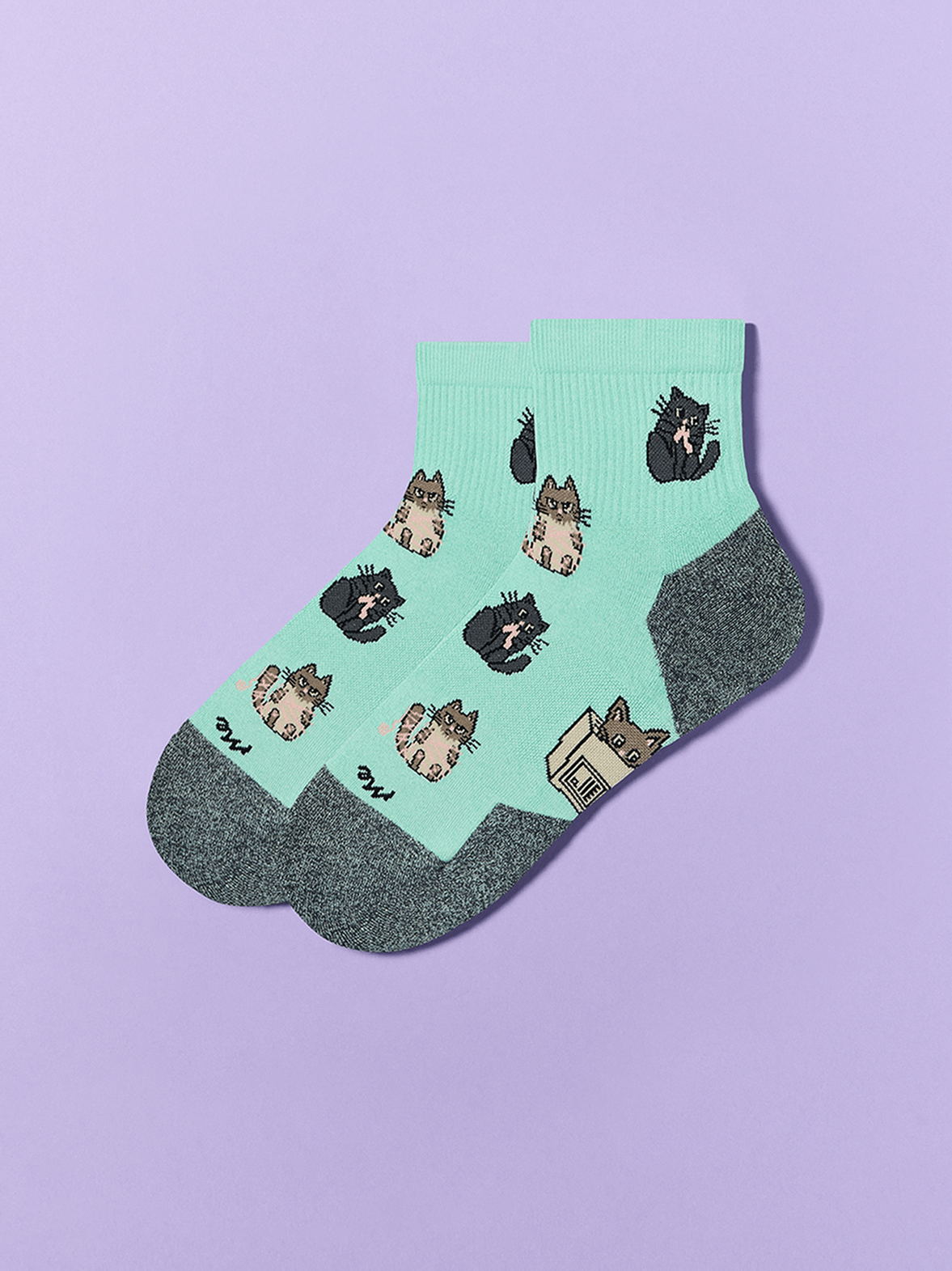 Essential Quarter Sock | Cats Being Cats