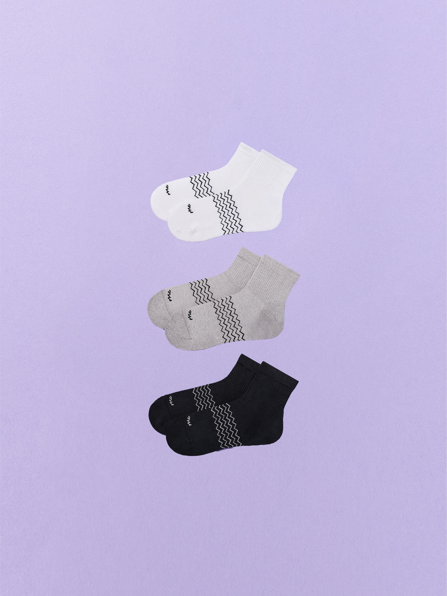 Essential Quarter Sock 3-Pack | White/Heather Grey/Black Pack