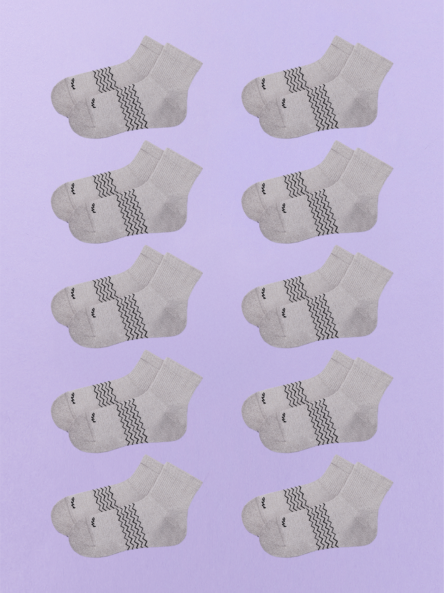 Essential Quarter Sock 10-Pack | Heather Grey Pack