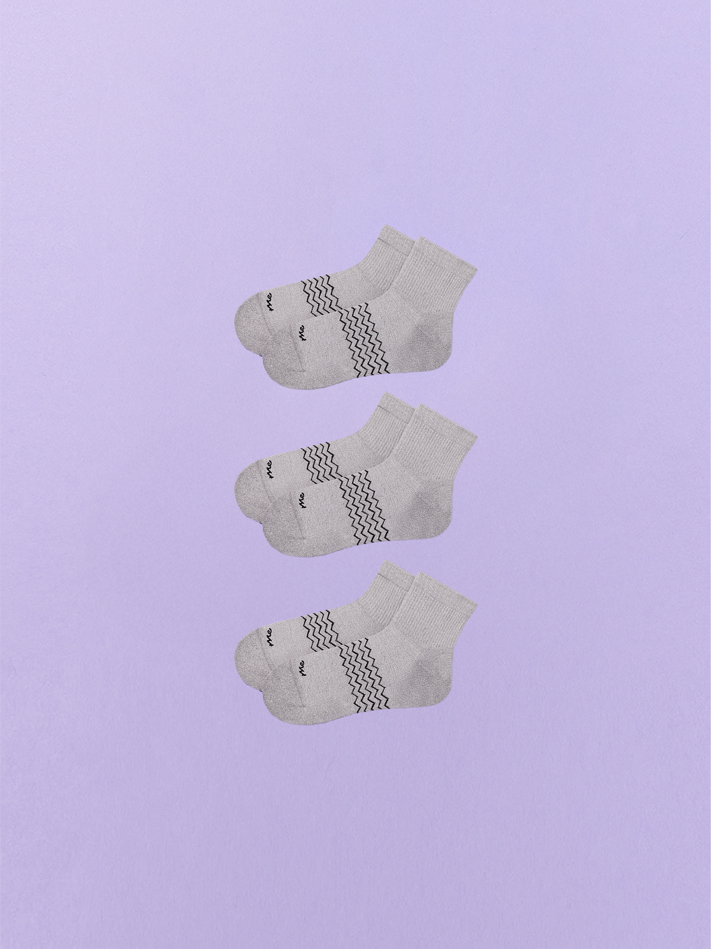 Essential Quarter Sock 3-Pack | Heather Grey Pack
