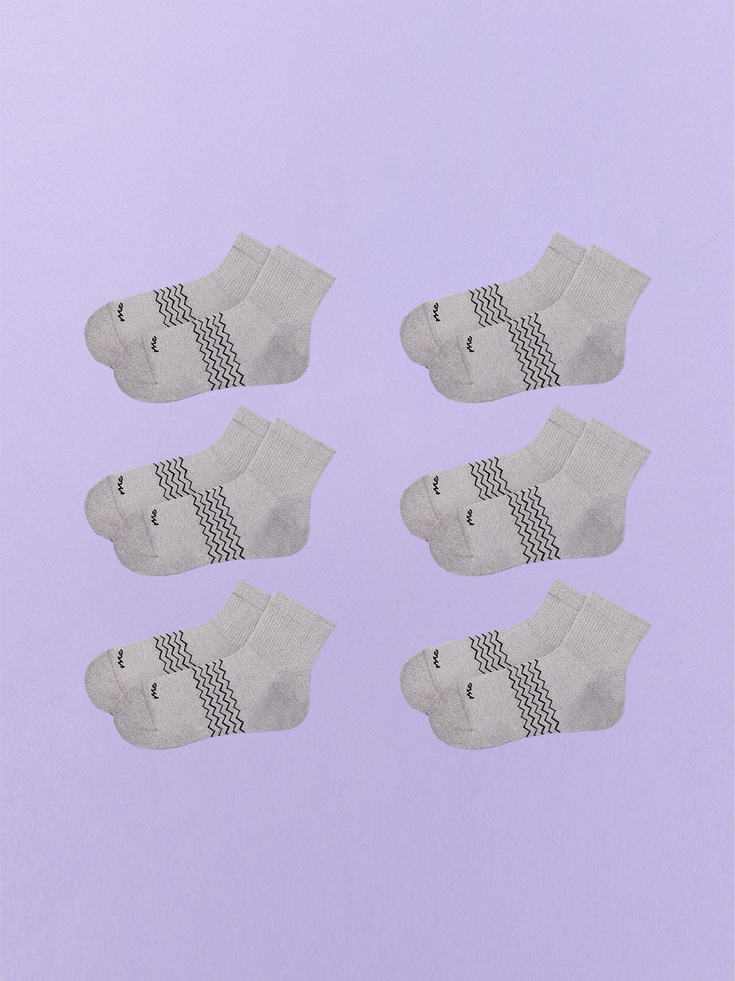 Essential Quarter Sock 6-Pack | Heather Grey Pack