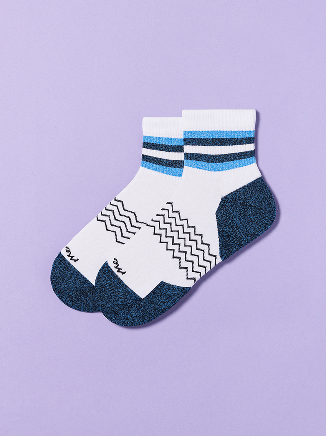 Essential Quarter Sock | White/Navy