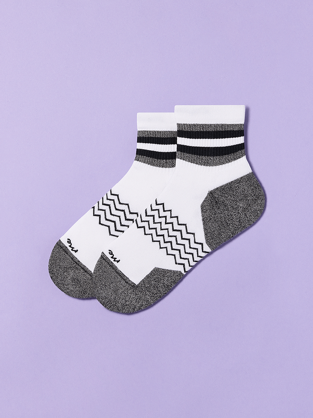 Essential Quarter Sock | White Stripe
