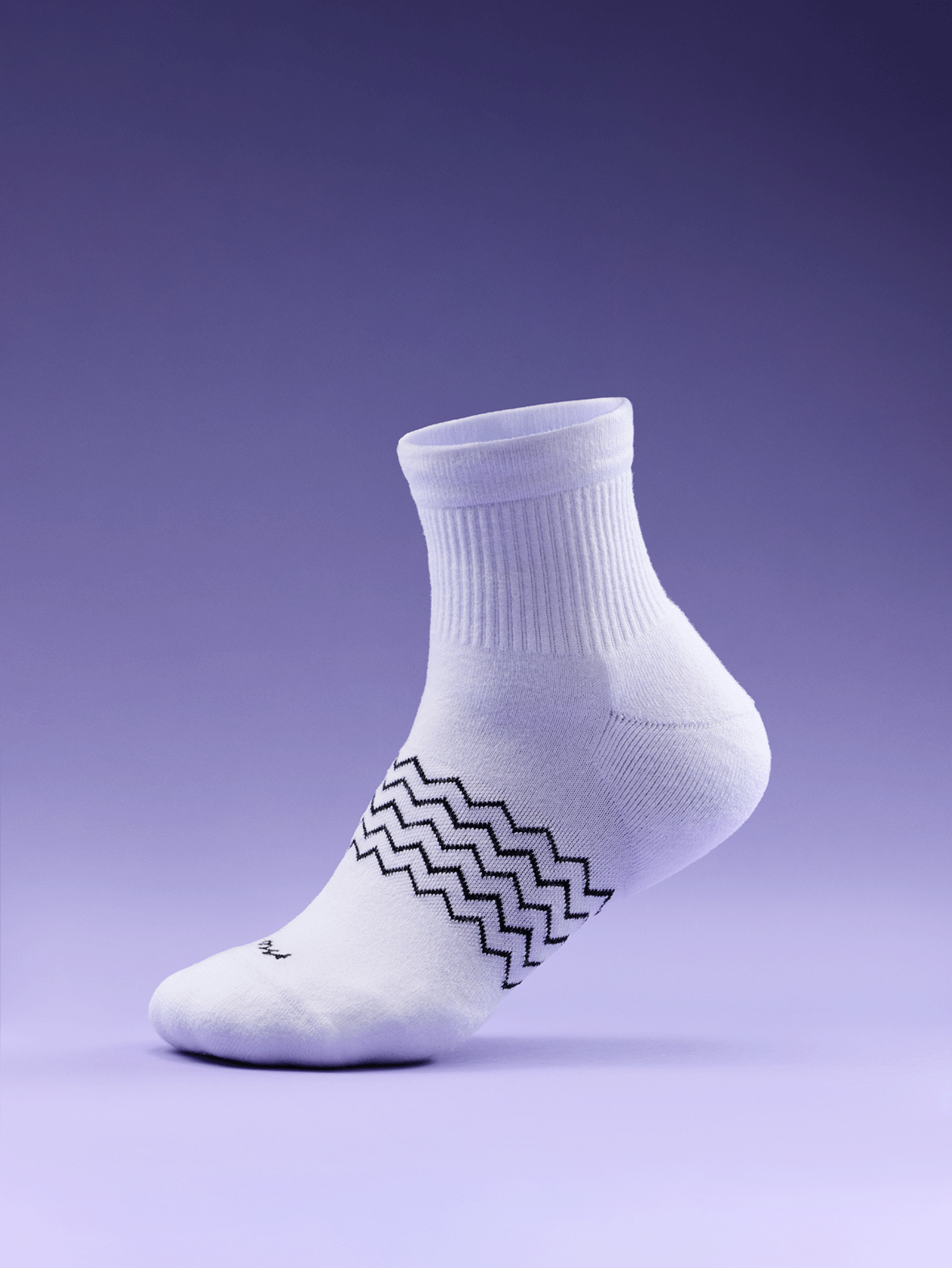 Essential Quarter Sock | Charcoal/Red