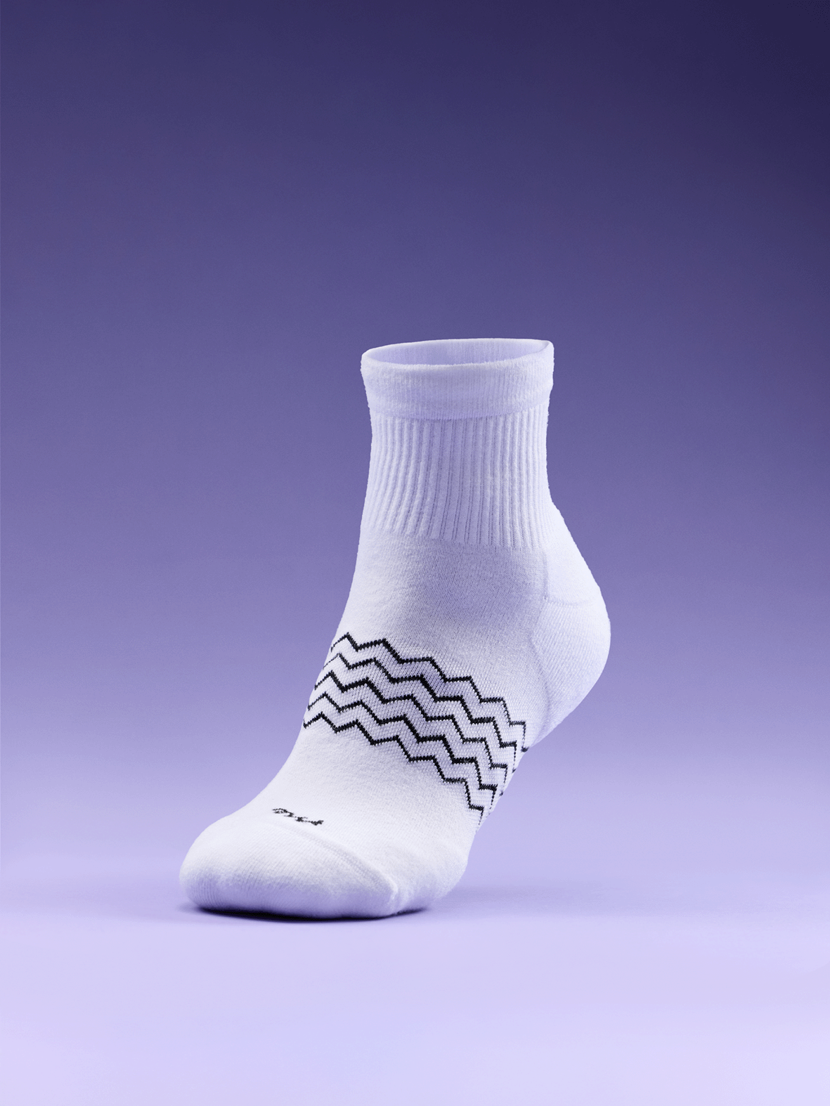 Essential Quarter Sock | Charcoal/Red