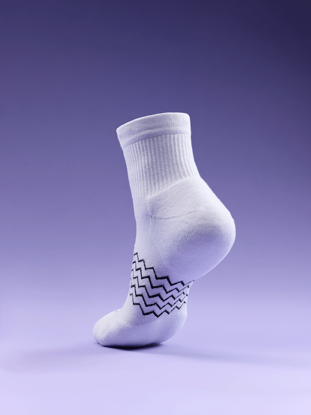 Essential Quarter Sock | Charcoal/Red