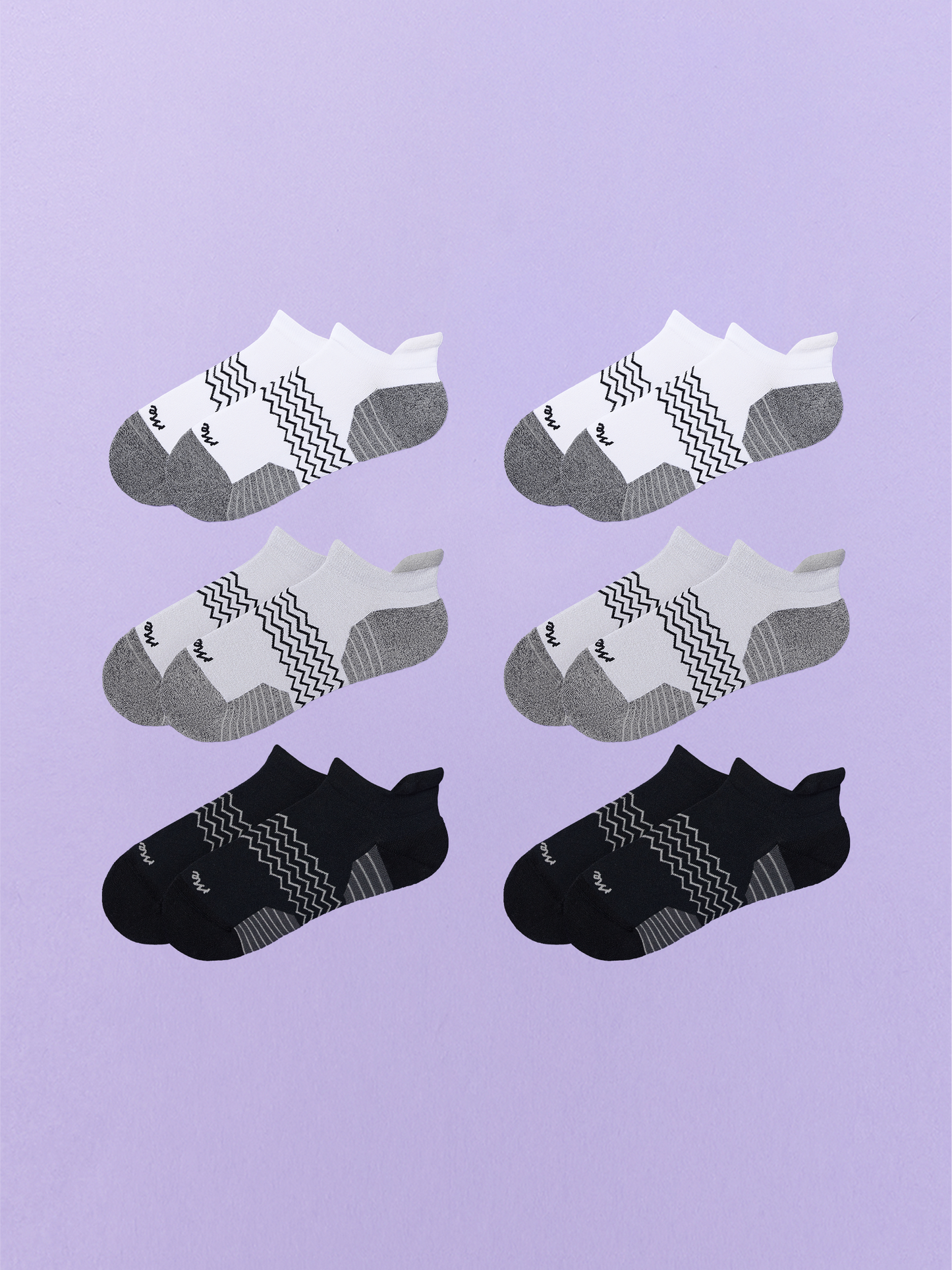 Active Ankle Sock 6-Pack | White/Heather Grey/Black Pack