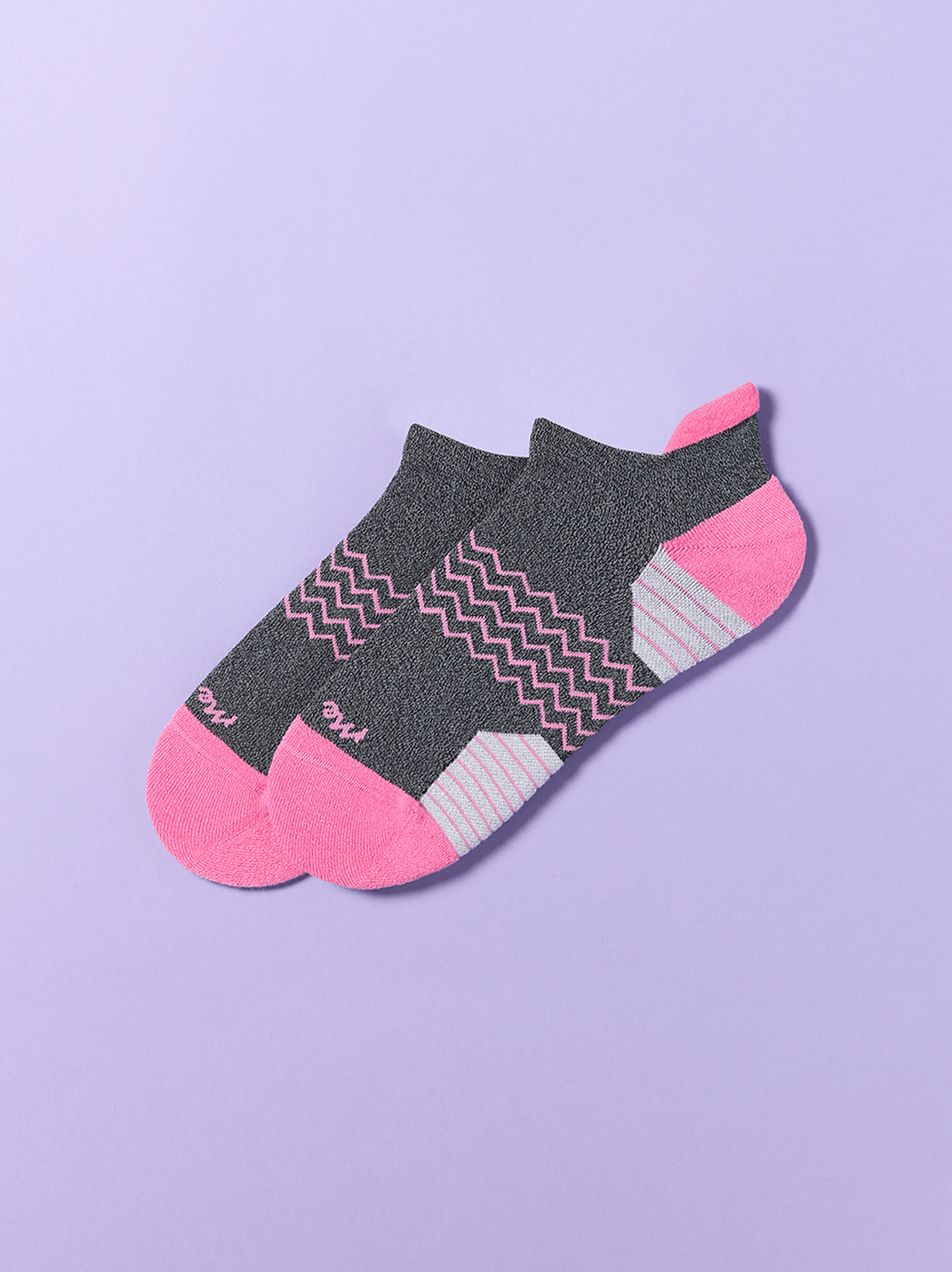 Active Ankle Sock | Grey/Electric Pink
