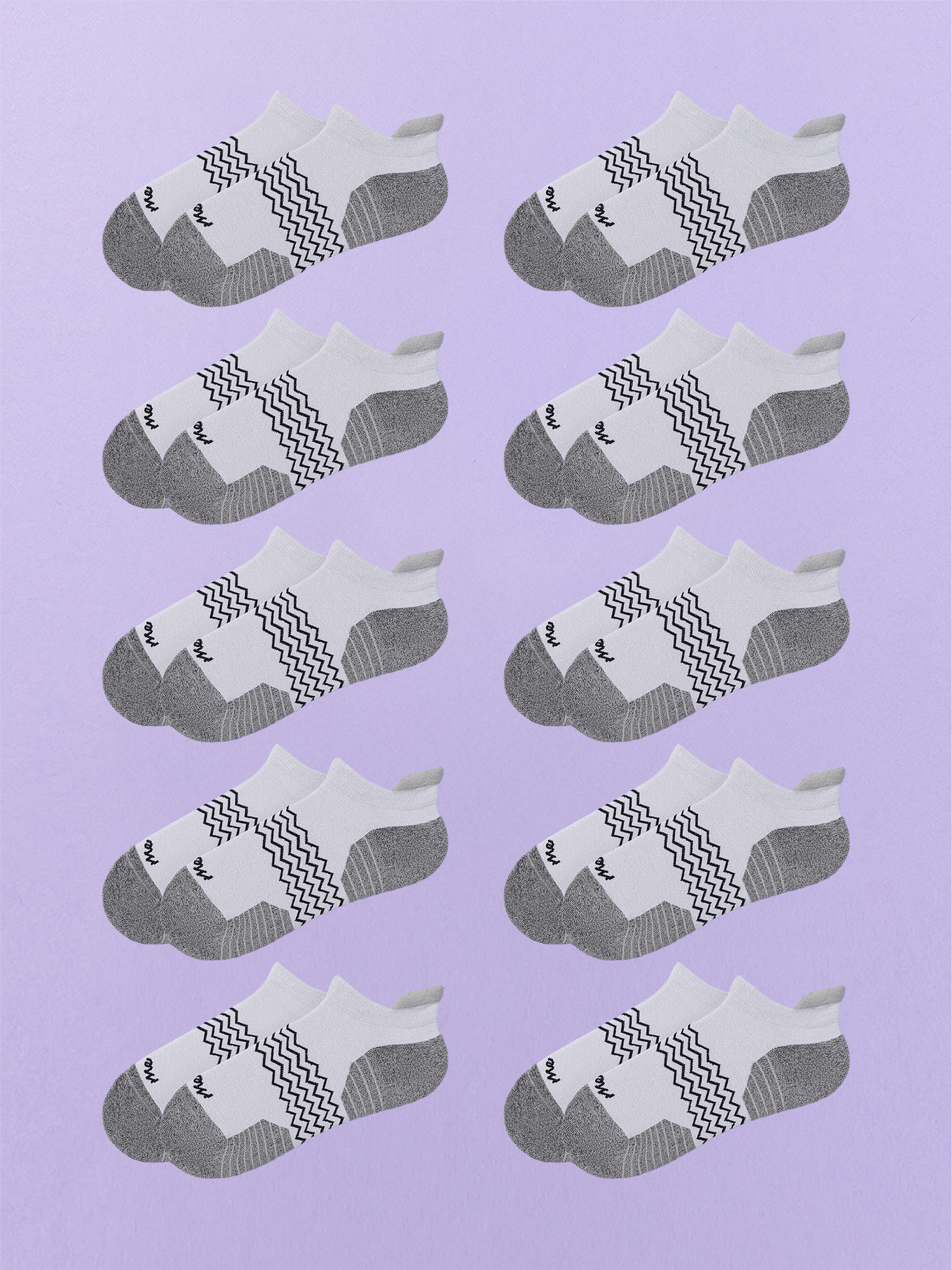 Active Ankle Sock 10-Pack | Heather Grey Pack