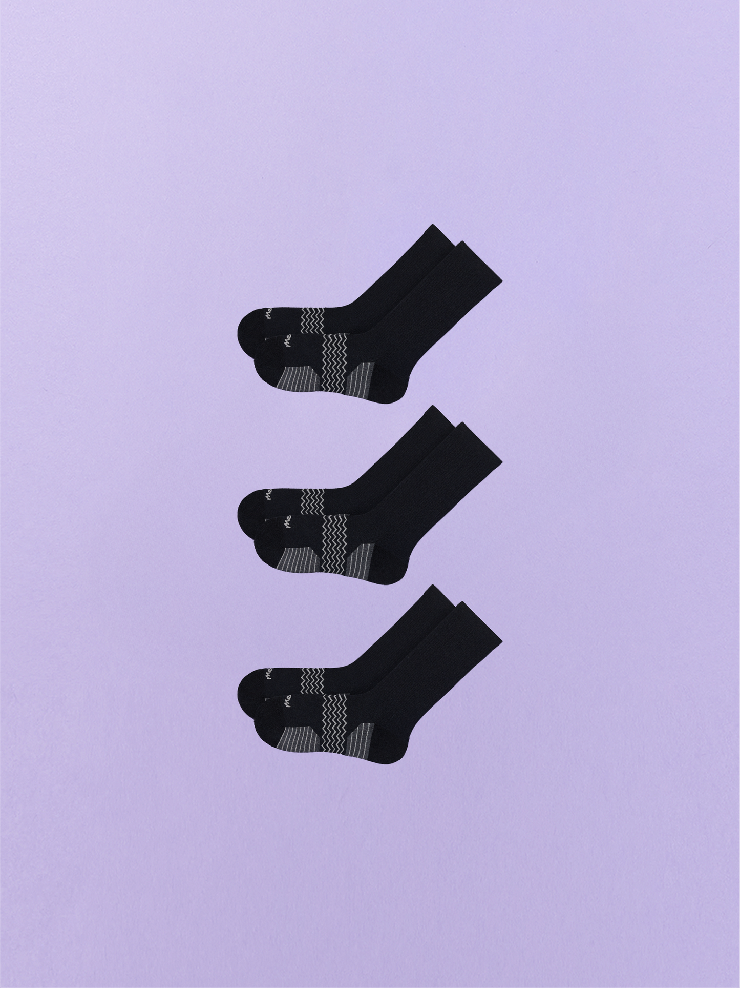 Active Crew Sock 3-Pack | Black Pack