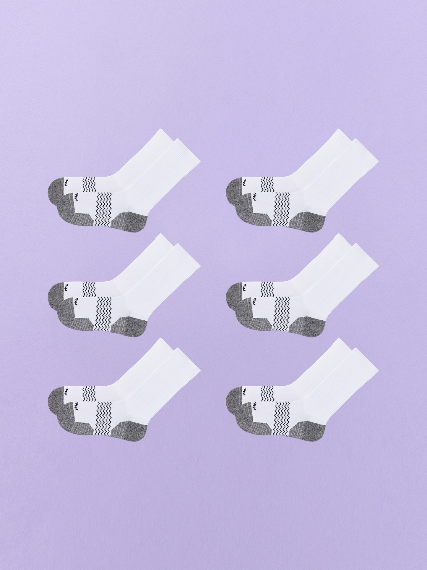 Active Crew Sock 6-Pack | White Pack