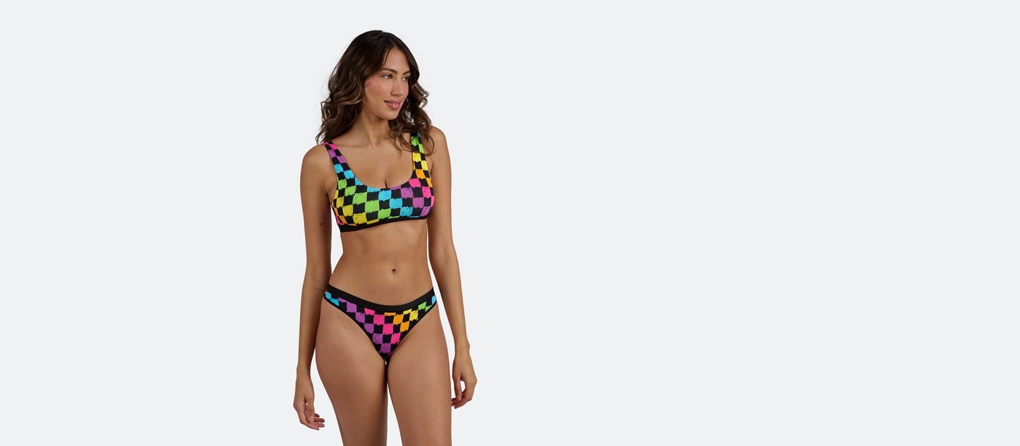 UltraModal™ Core Thong | Rainbow Check