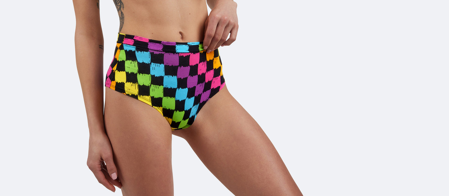 UltraModal™ FeelFree High-Waisted Cheeky | Rainbow Check