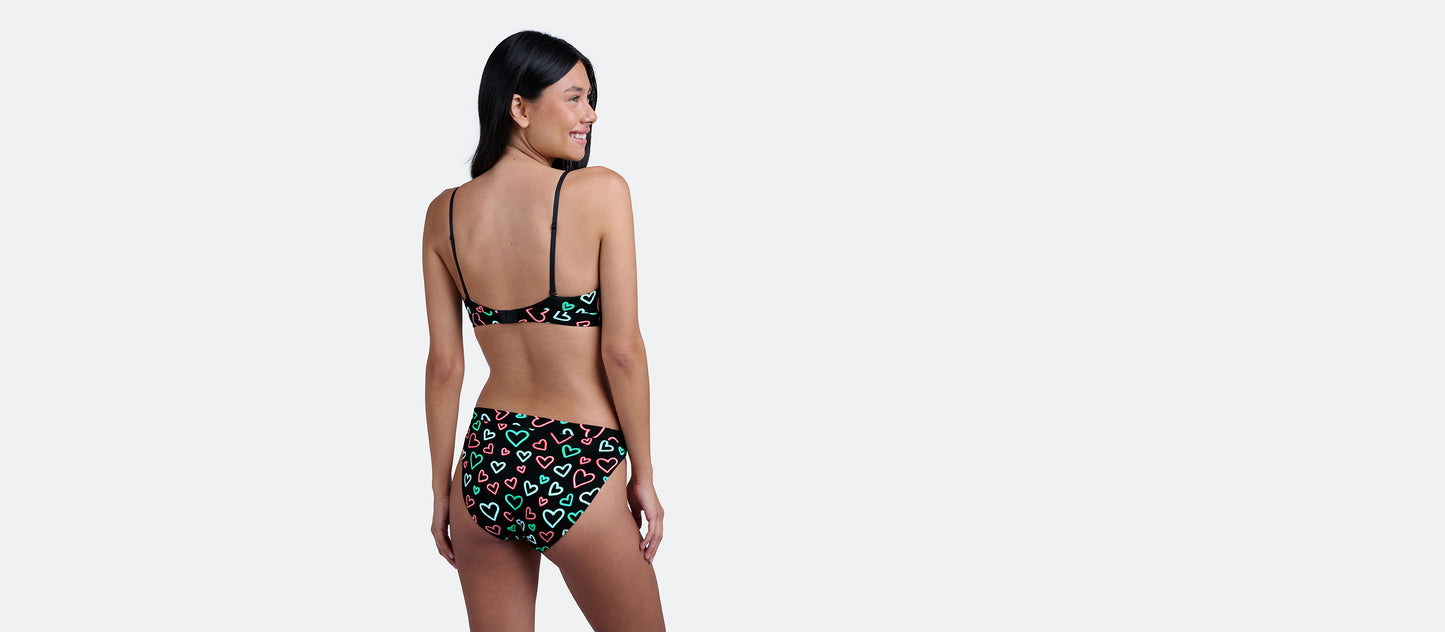 UltraModal™ FeelFree High-Leg Bikini | Electric Hearts
