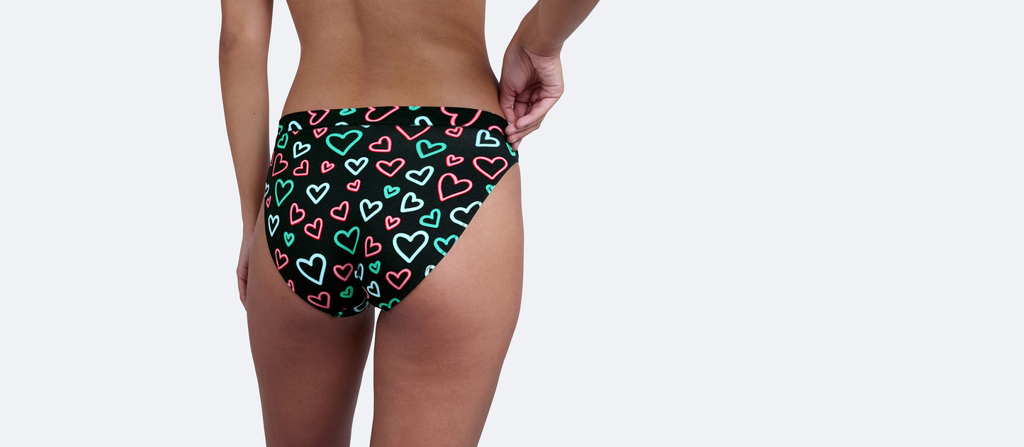 UltraModal™ FeelFree High-Leg Bikini | Electric Hearts