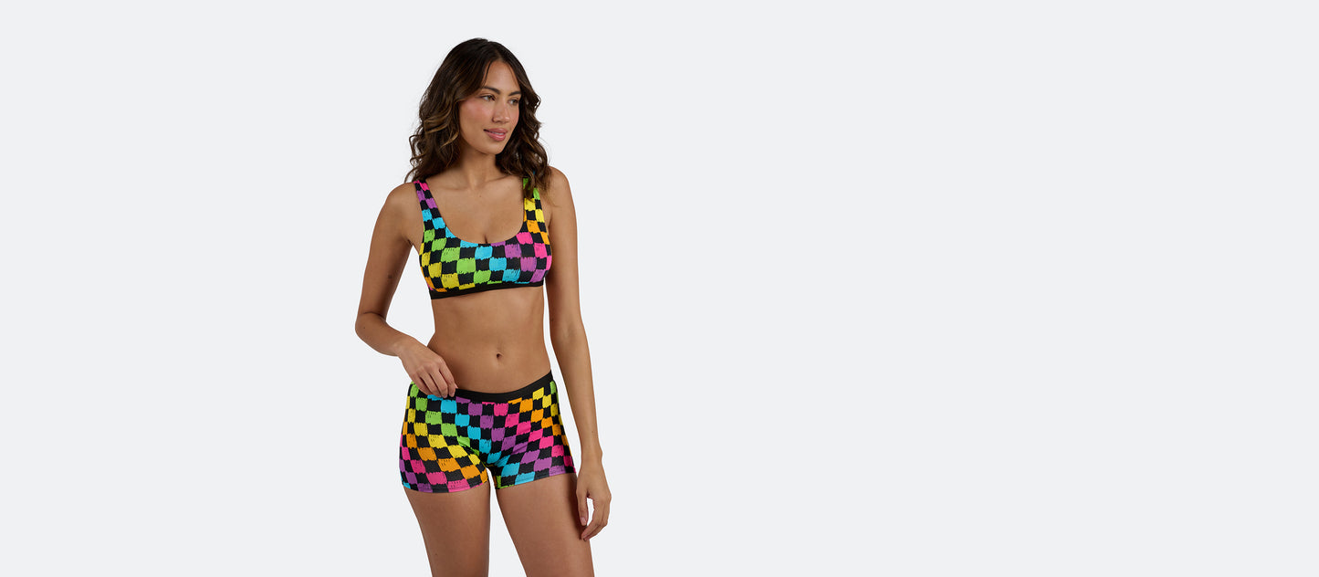 UltraModal™ Core Boyshort | Rainbow Check