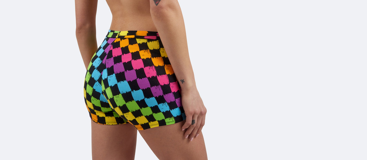 UltraModal™ FeelFree Boyshort | Rainbow Check
