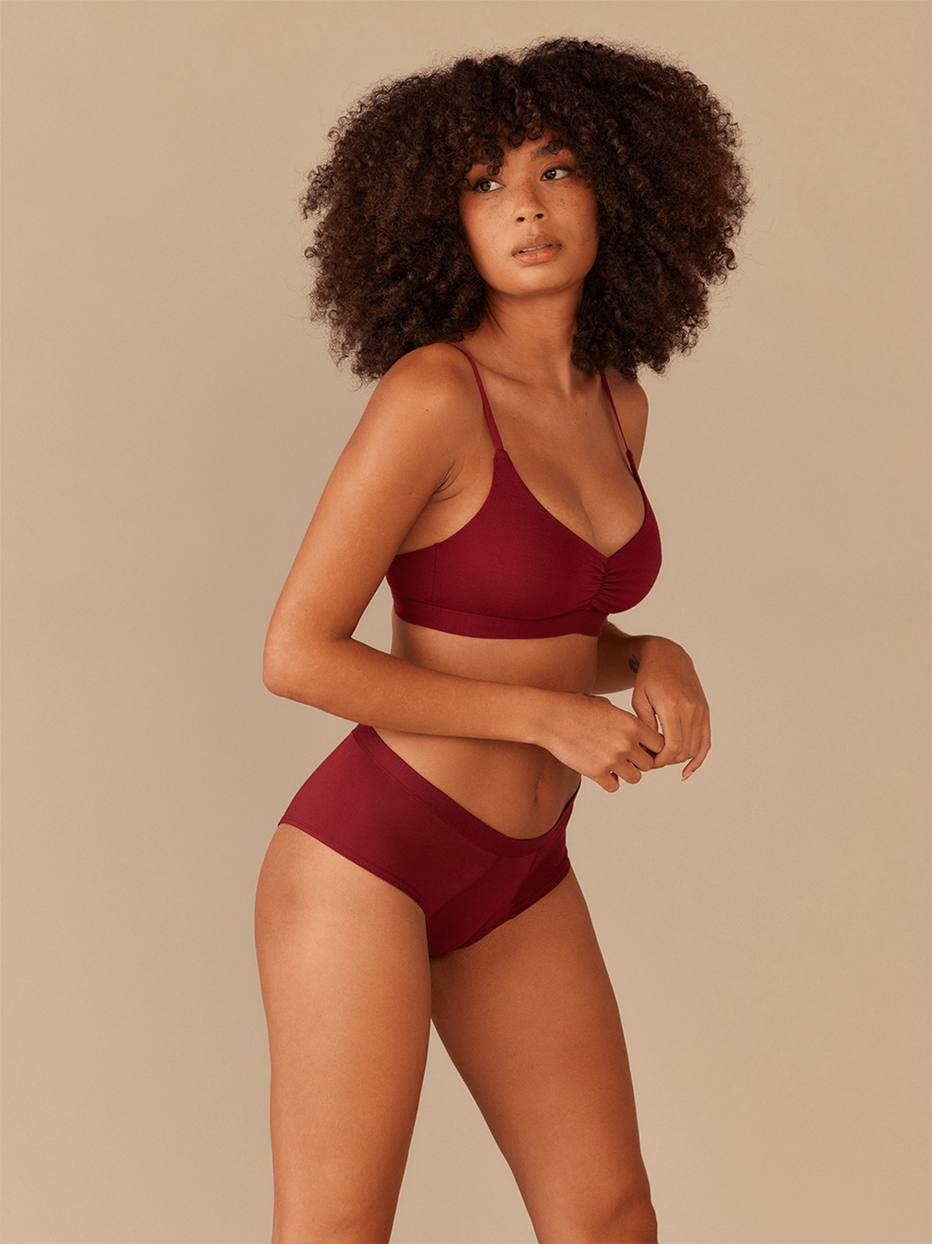 UltraModal™ FeelFree Ruched Bralette | Cabernet/Cabernet